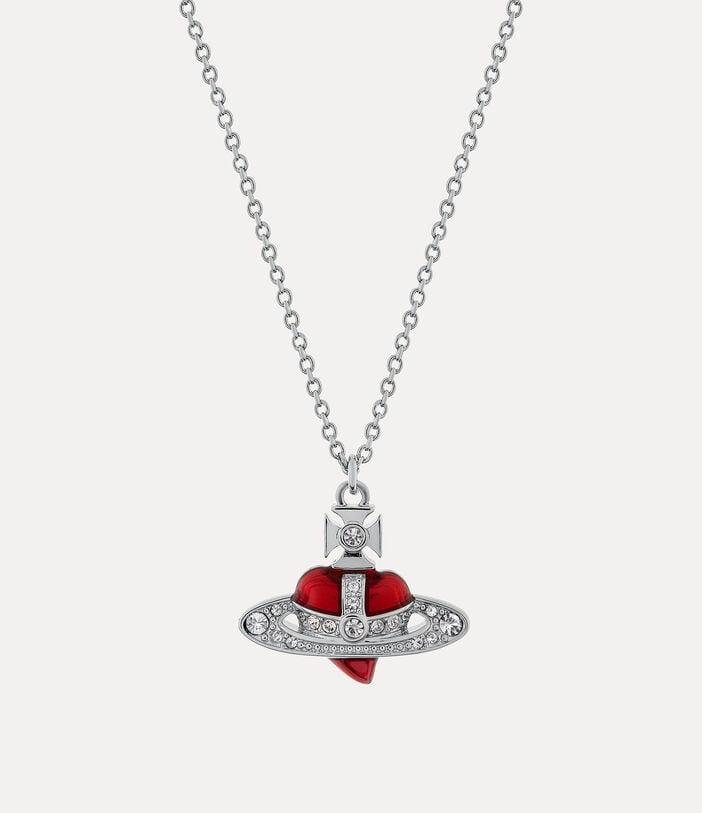 Vivienne Westwood NEW DIAMANTE HEART PENDANT NECKLACE